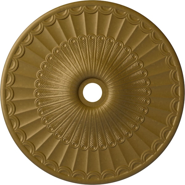 Ekena Millwork Galveston Ceiling Medallion (Fits Canopies up to 4 3/4"), 36 5/8"OD x 3 5/8"ID x 2 3/8"P, Gold CM36GLGLS - main